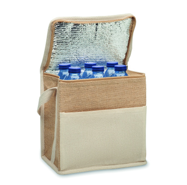 Logo trade mainoslahjat ja liikelahjat kuva: Juuttia ja kangasta kylmälaukku 3L